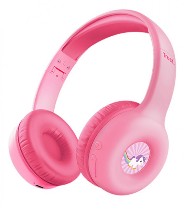 Auricular Trust Wireless Kids Pink