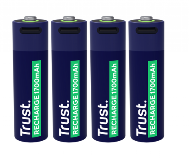 Pilas Aa Recargables Usb-C Trust X4