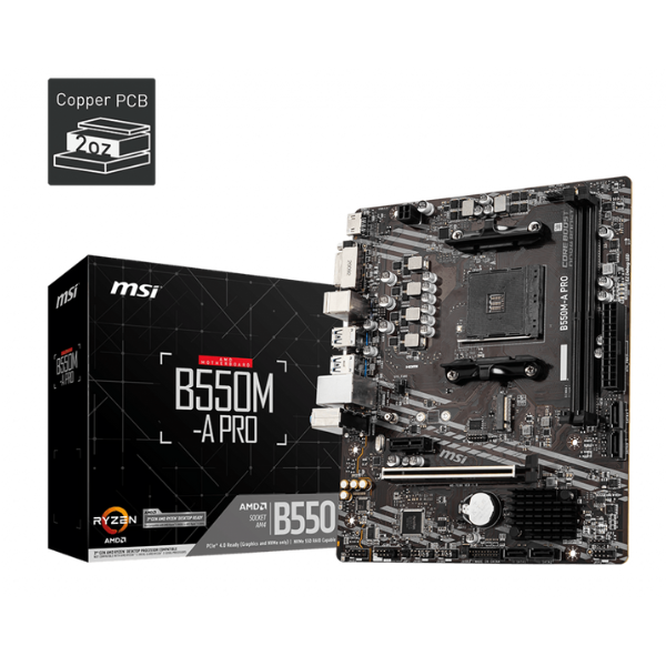 Mother Msi B550M-A Pro Ddr4 Am4 (Serie 3000/4000/5000) (2613)