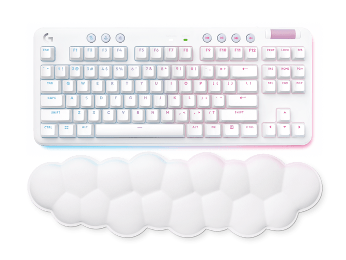 Teclado Logitech G715 Aurora White Mech  Rgb Wifi 920-010453