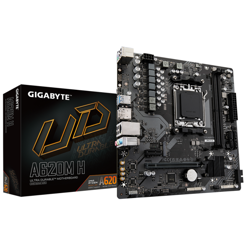 Mother Gigabyte A620M H Ddr5 Am5 (Series 7000/8000) (5512)