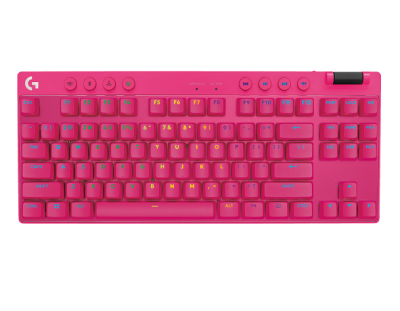 Teclado Logitech Pro X Tkl Magenta Lightspeed 920-012154