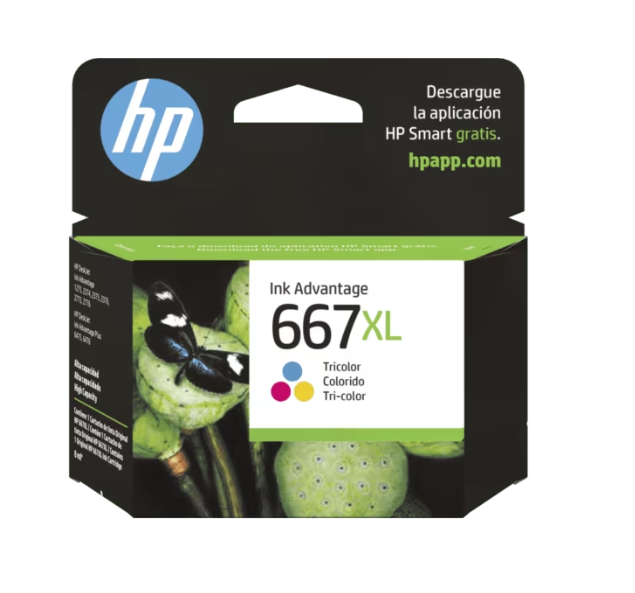 3Ym80Al Hp 667Xl Tri-Color Ink Cartridge (2473)