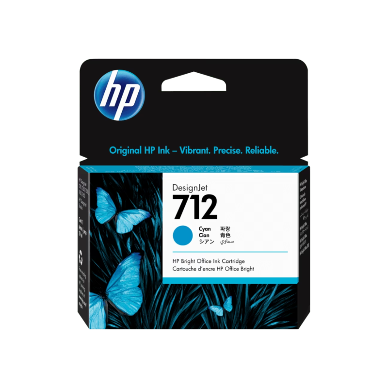3Ed67A Hp 712 29-Ml Cyan Ink Cartridge (2814)