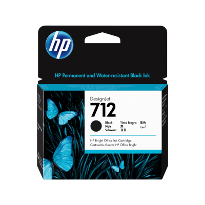3Ed71A Hp 712 80-Ml Black Ink Cartridge (2852)