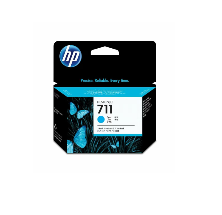 Cz134A Hp 711 Pack X3 Cyan Ink Cartridge 29Ml (1171)