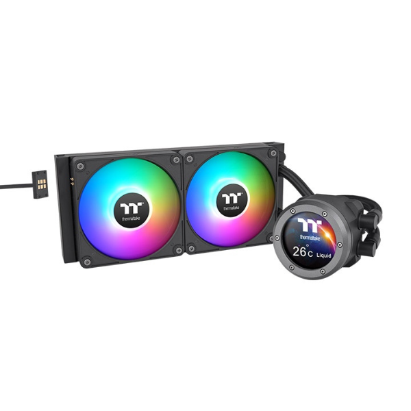 Water Cooling Thermaltake Th240 V2 Ultra Ex Argb Sync Aio 240Mm Black Water Block 2.1Inch Lcd (1365)
