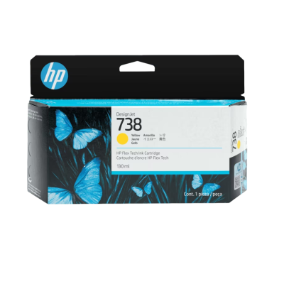 498N7A Hp 738 130-Ml Yellow Designjet Ink
