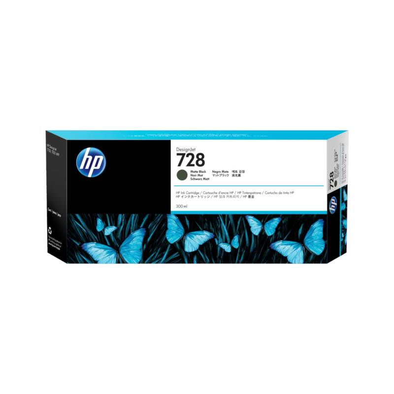 F9J68A Hp 728 300-Ml Matte Black Ink