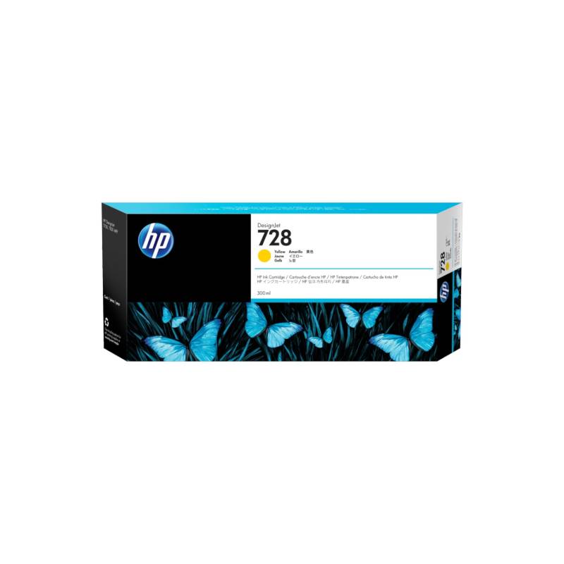 F9K15A Hp 728 300-Ml Yellow Ink Cartridge