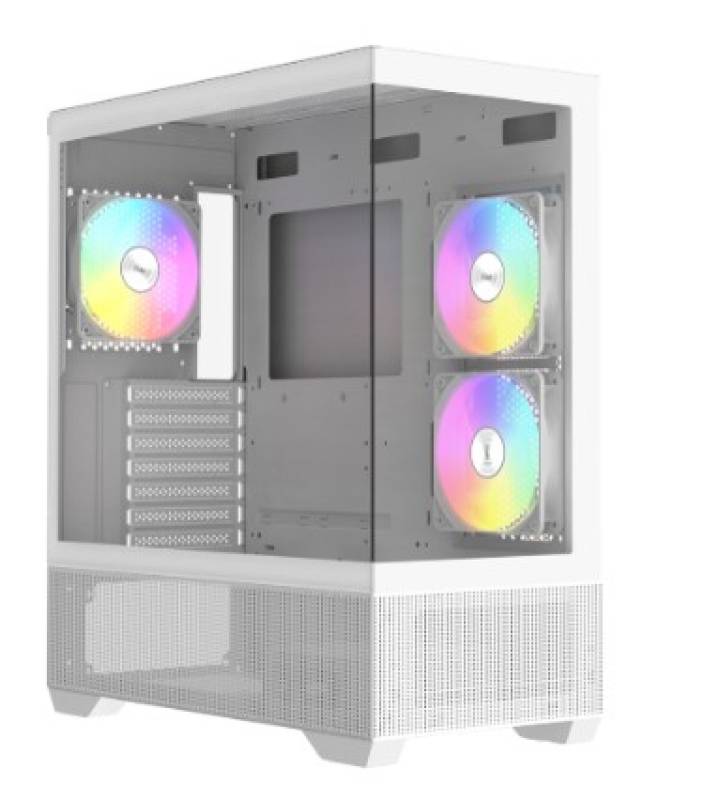 Gabinete Gamer Raidmax Infinita I801 Air White Fishtank Argb Tg