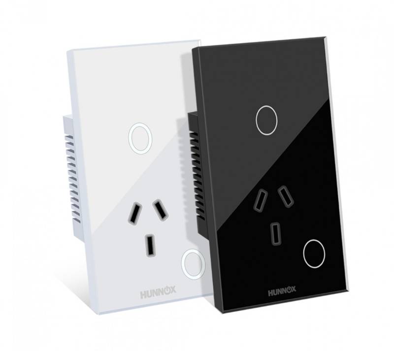 Tomacorriente+Tecla Hunnox Smart Tactil 1 Canal Blanco
