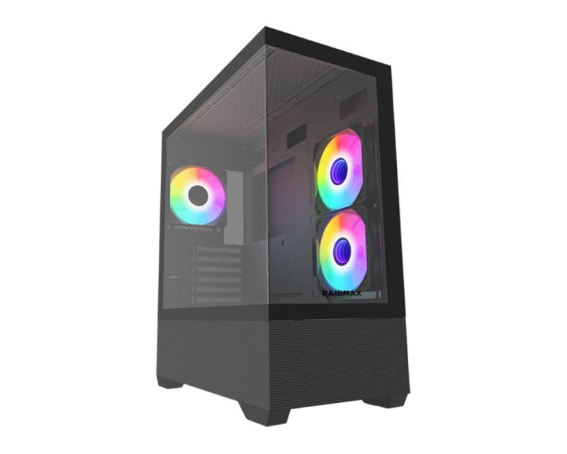 Gabinete Gamer Raidmax Infinita I801 Fishtank Argb Tg Black