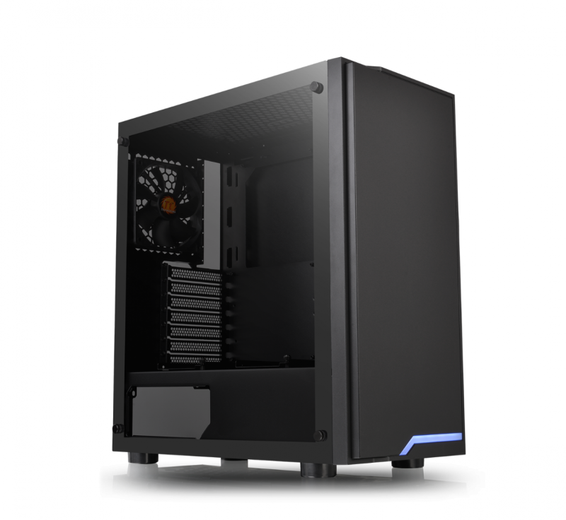 Gabinete Thermaltake H100 Tg Black Blue Led