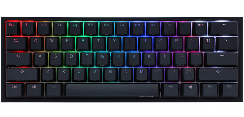 Teclado Gamer Ducky One 2 Mini Rgb Kailh Box White Swicht Double-Shot Pbt Mecanico