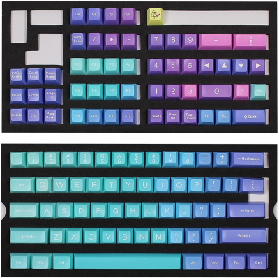 Ducky Keycap Set Azure Sa Us Abs Seamless Double Shot