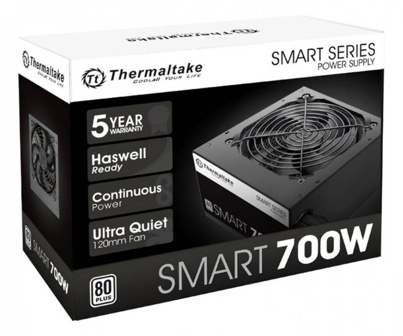 Fuente Gamer Thermaltake Smart 700W Ag80 Plus White